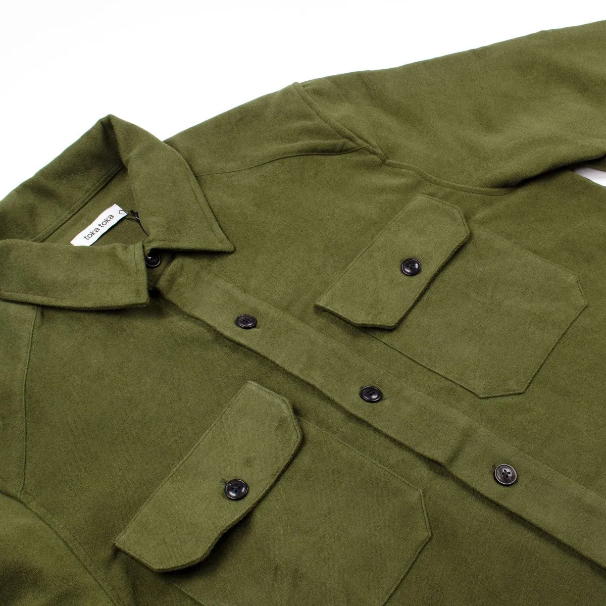 Leo Moleskin Work Shirt in Olive - Toka Toka