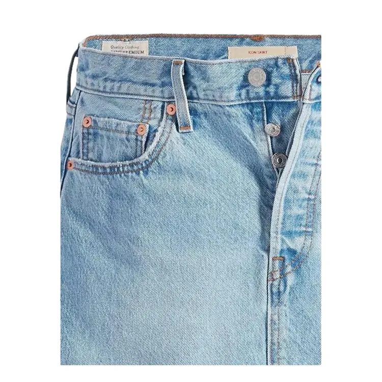 LEVI'S 501 Donna Iconic Skirt Front Jeans Ojai Luxor Ra