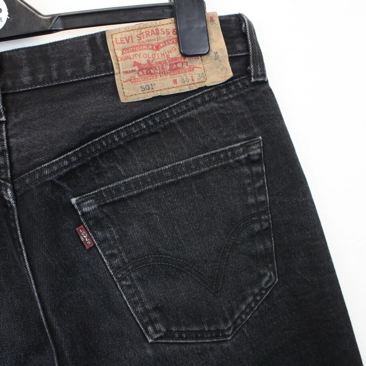 LEVIS 501 Jeans Black Charcoal | W36 L34