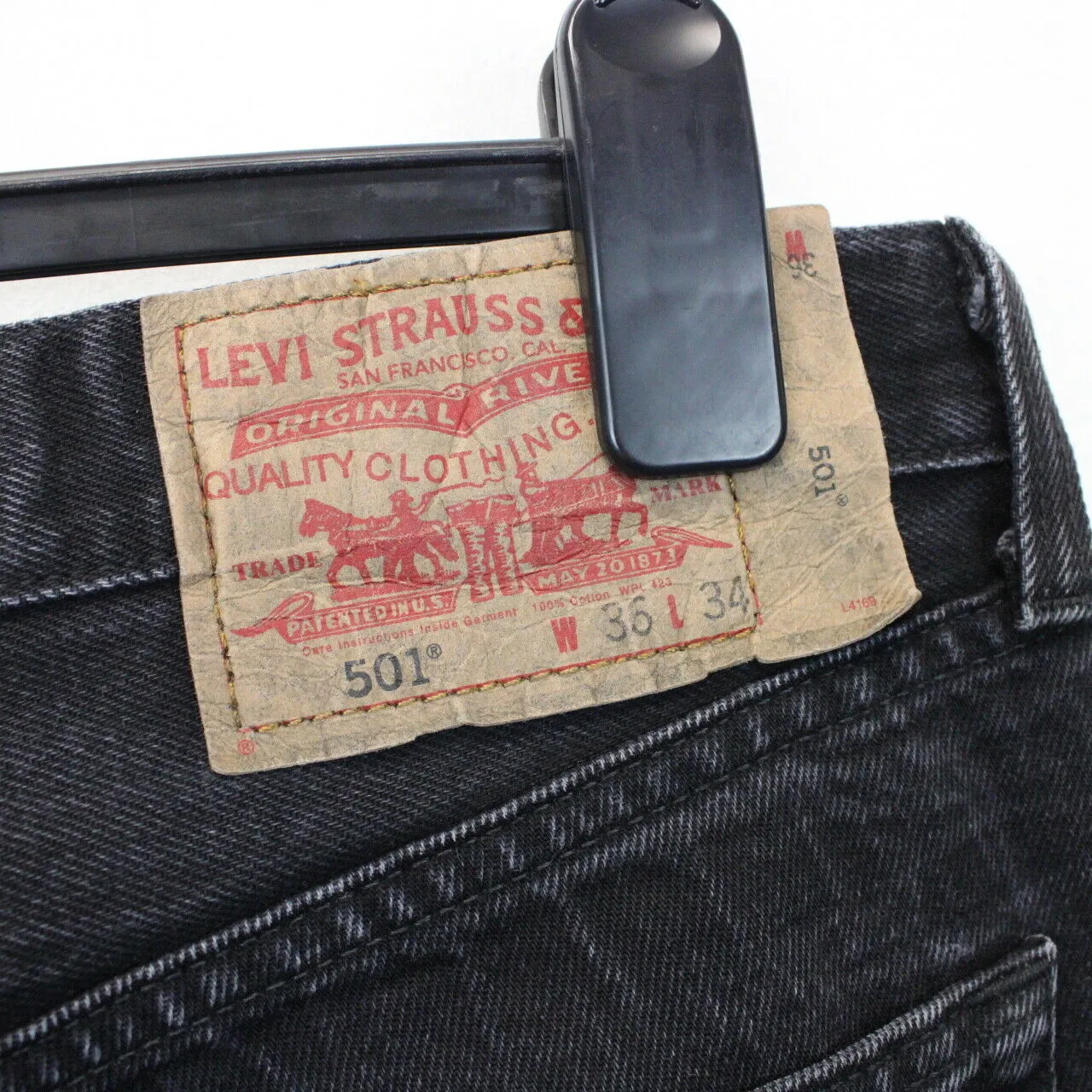 LEVIS 501 Jeans Black Charcoal | W36 L34