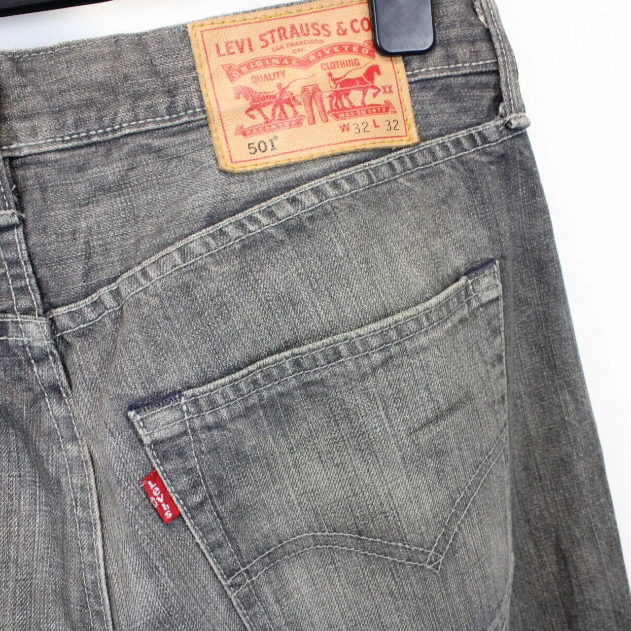 LEVIS 501 Jeans Grey Charcoal | W32 L32