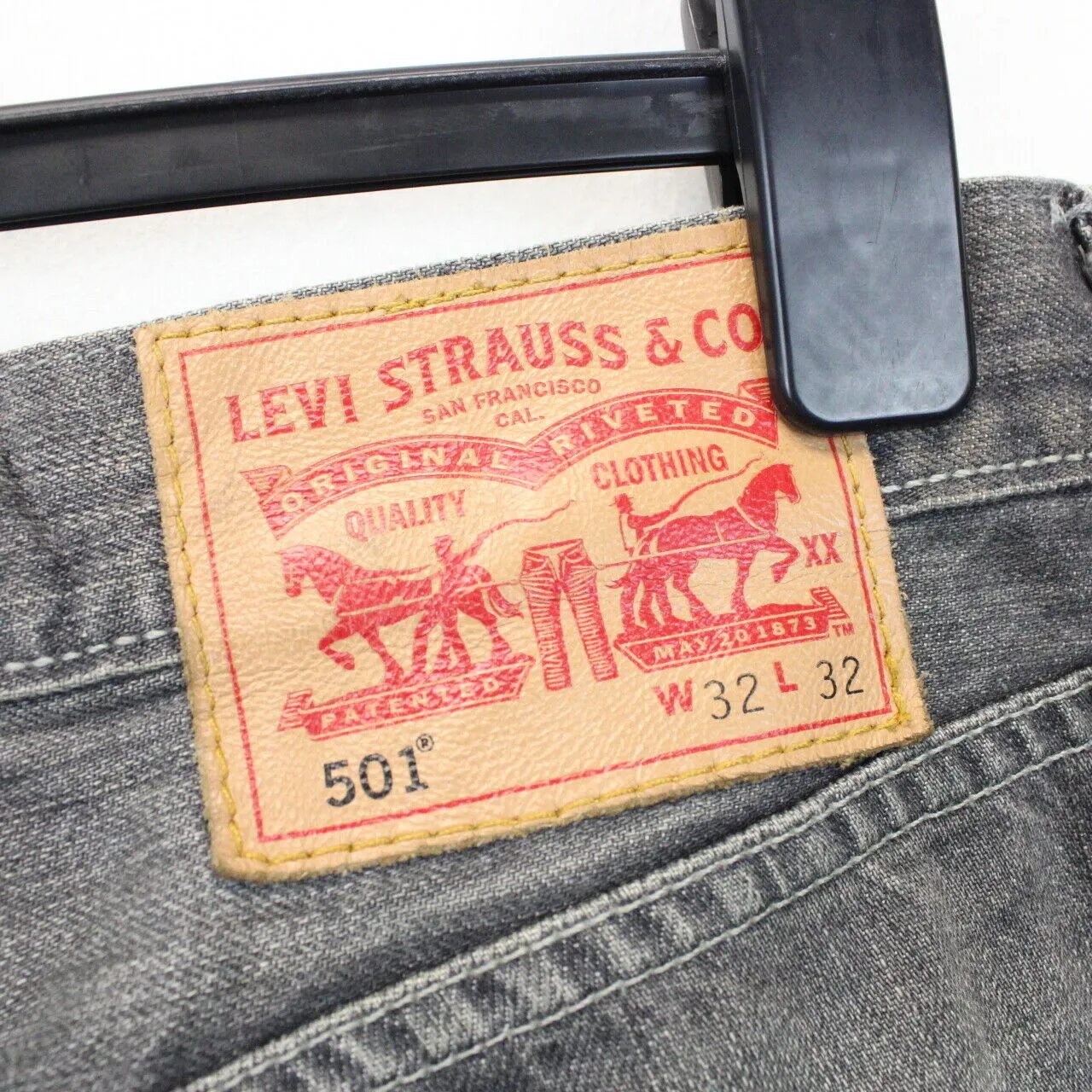 LEVIS 501 Jeans Grey Charcoal | W32 L32