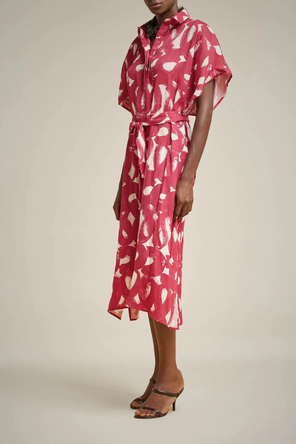 Liviana Conti Dress Red Floral Print.