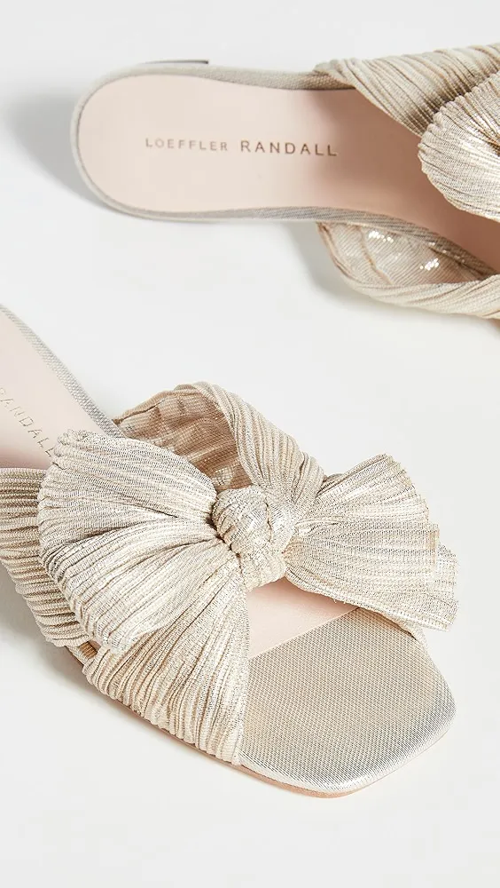 Loeffler Randall   Daphne Pleated Bow Slides 