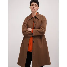 Stylish camel overcoat