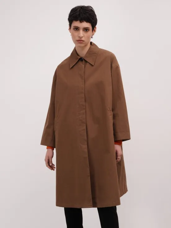 Stylish camel overcoat