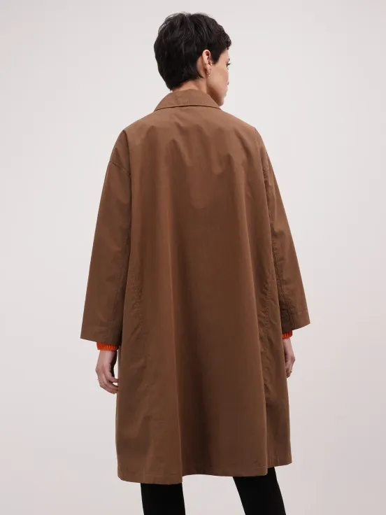 Stylish camel overcoat