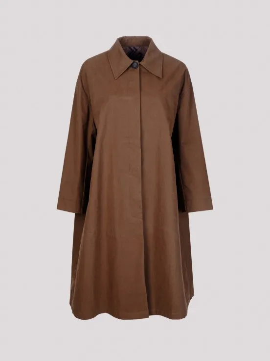 Stylish camel overcoat