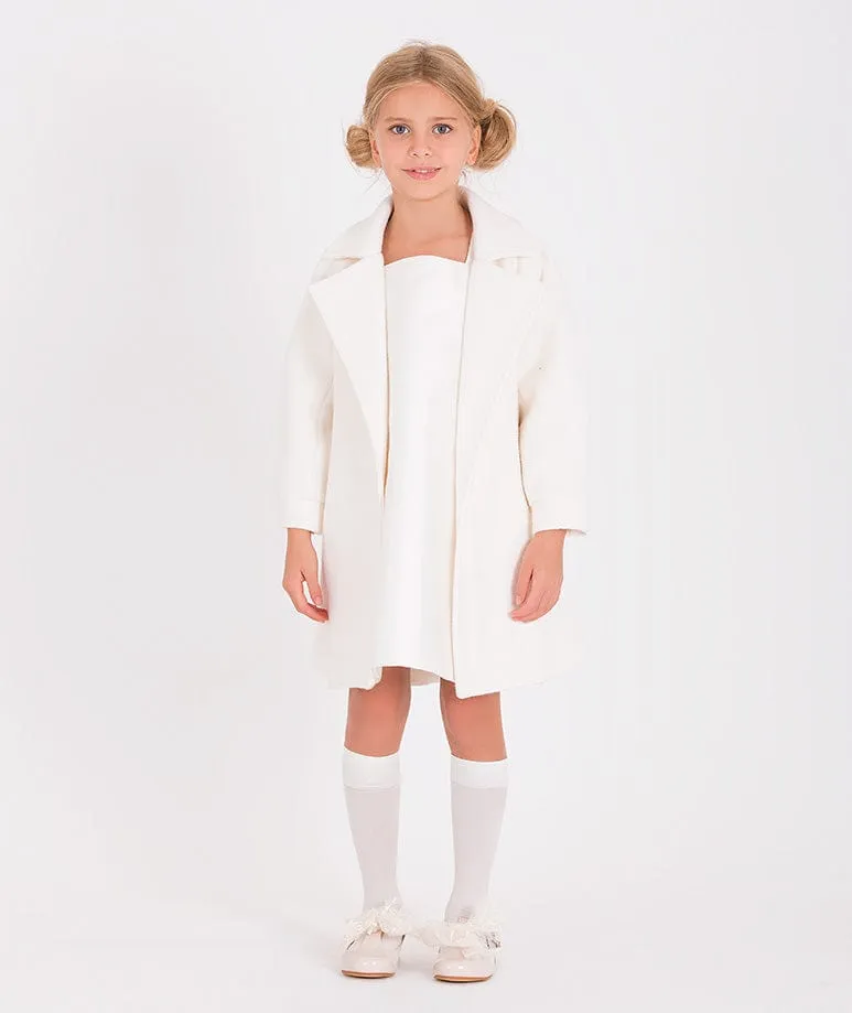 Long White Coat for Girls by Mama Luma,