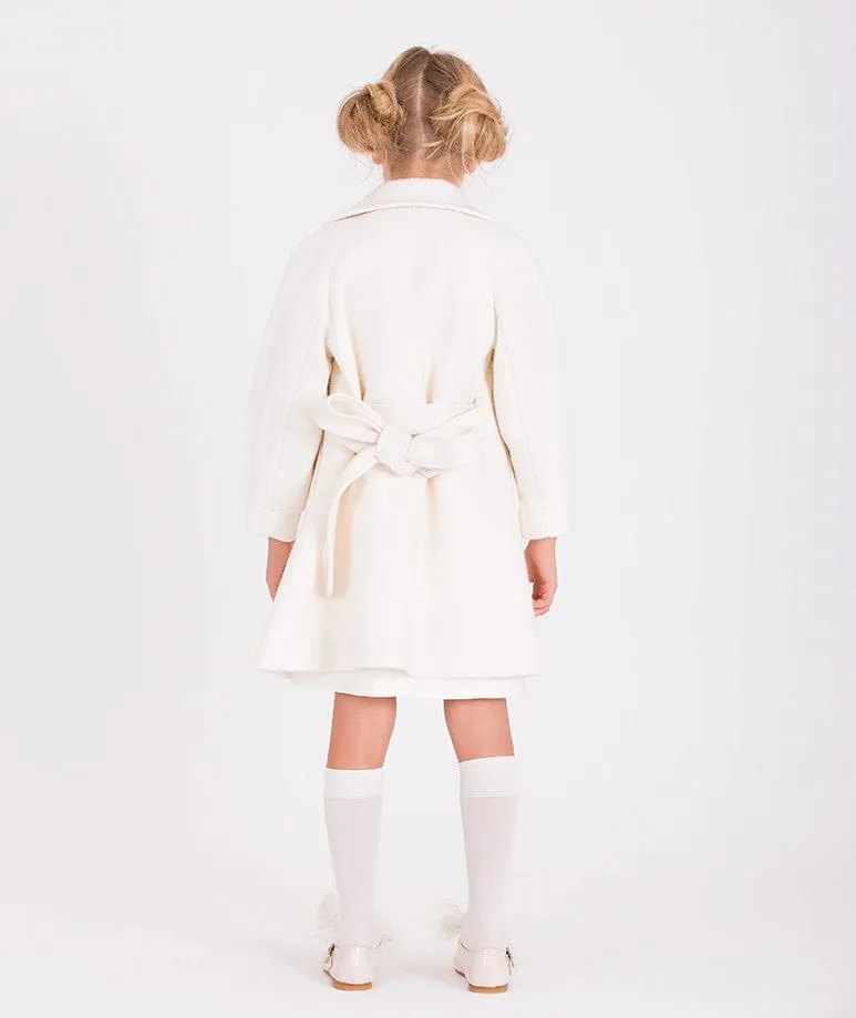 Long White Coat for Girls by Mama Luma,