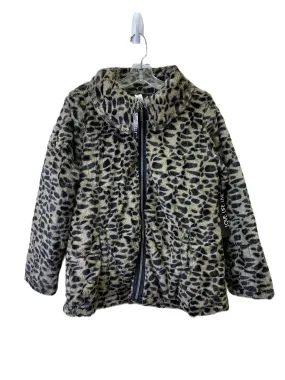 love life live Faux Fur & Sherpa Jacket in Animal Print, Size L