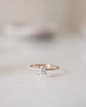 Low-Set Solitaire Petite Sparkle Ring