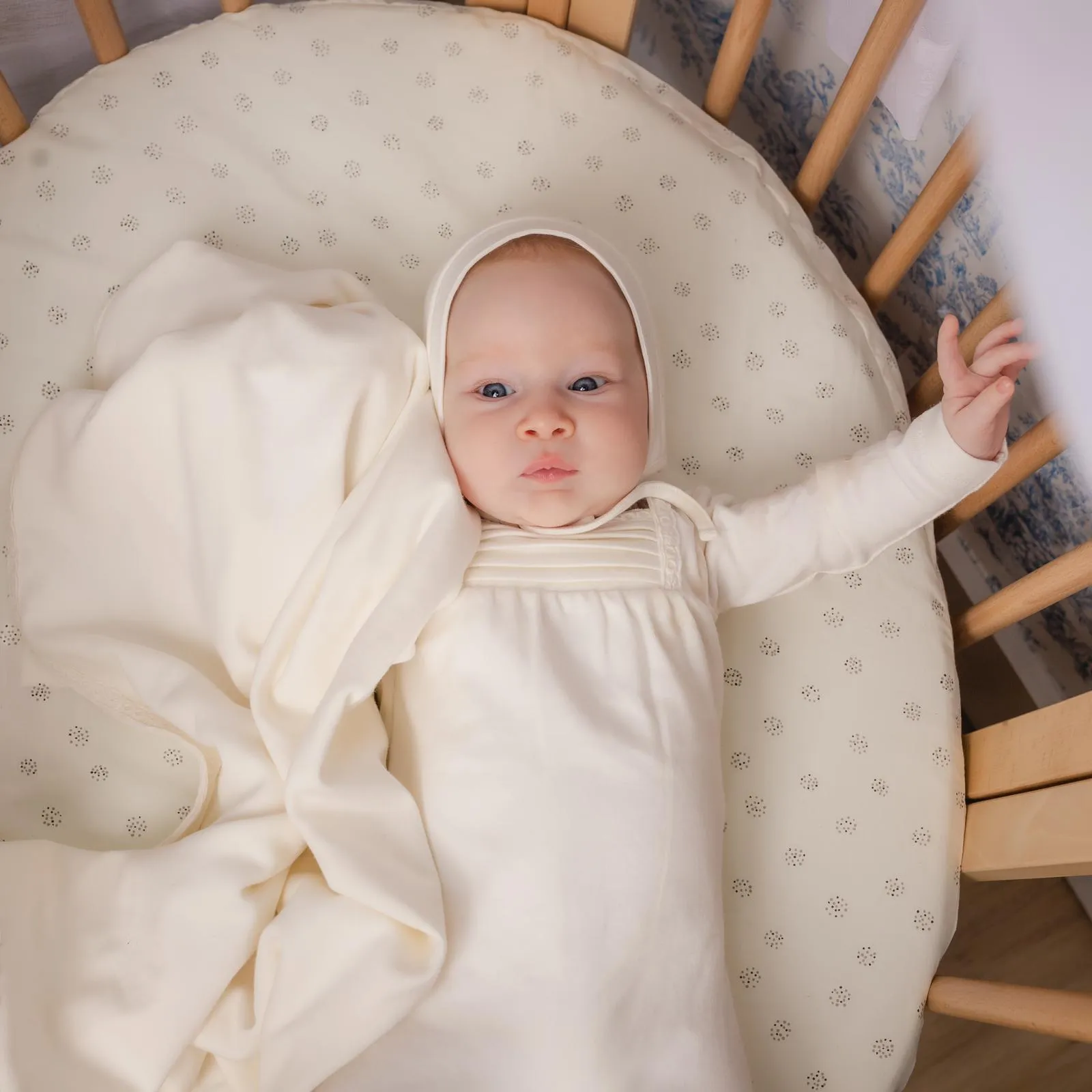 Mabel Bebe White Pleated Layette Set