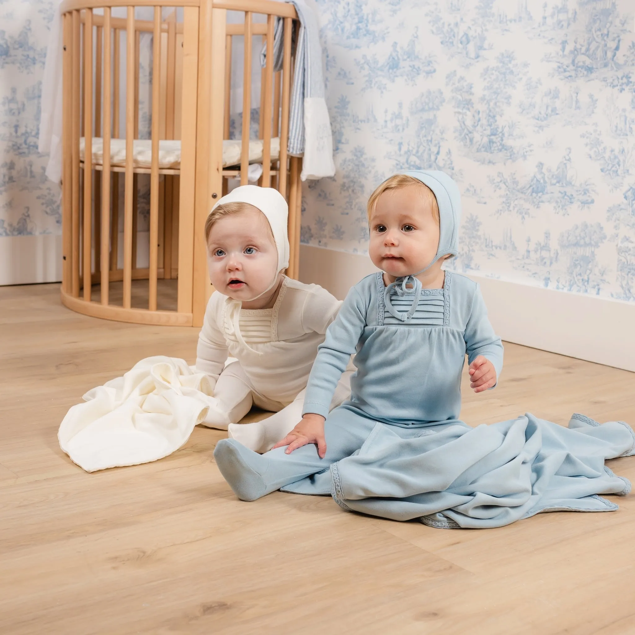 Mabel Bebe White Pleated Layette Set