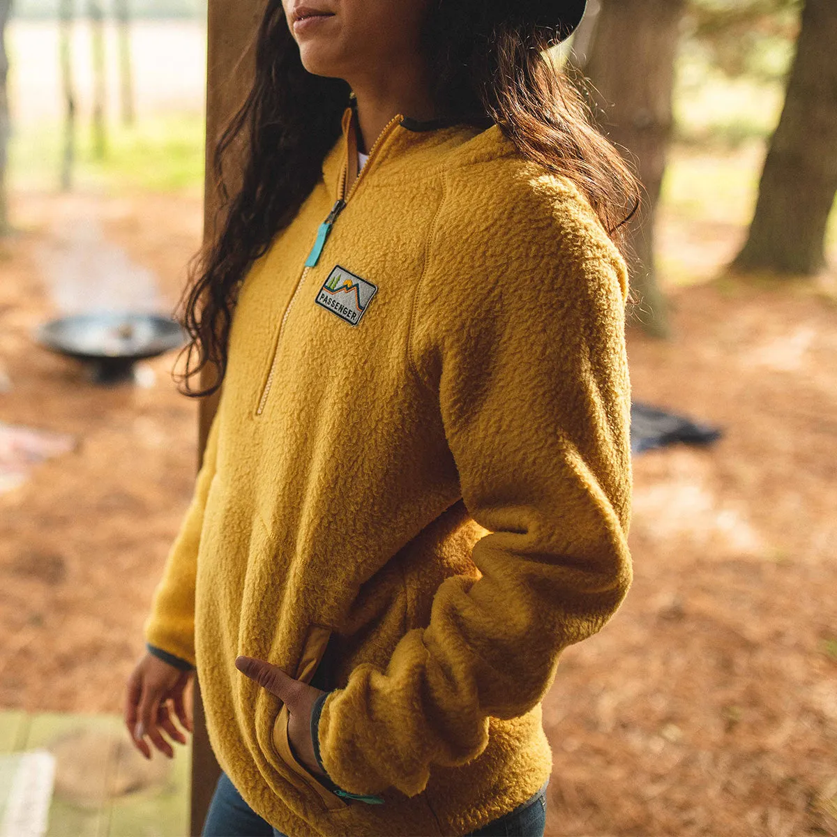 Maine Eco-Friendly Ochre Yellow Sherpa Fleece