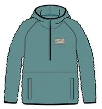 Maine Hooded Recycled Sherpa Fleece Ocean Green