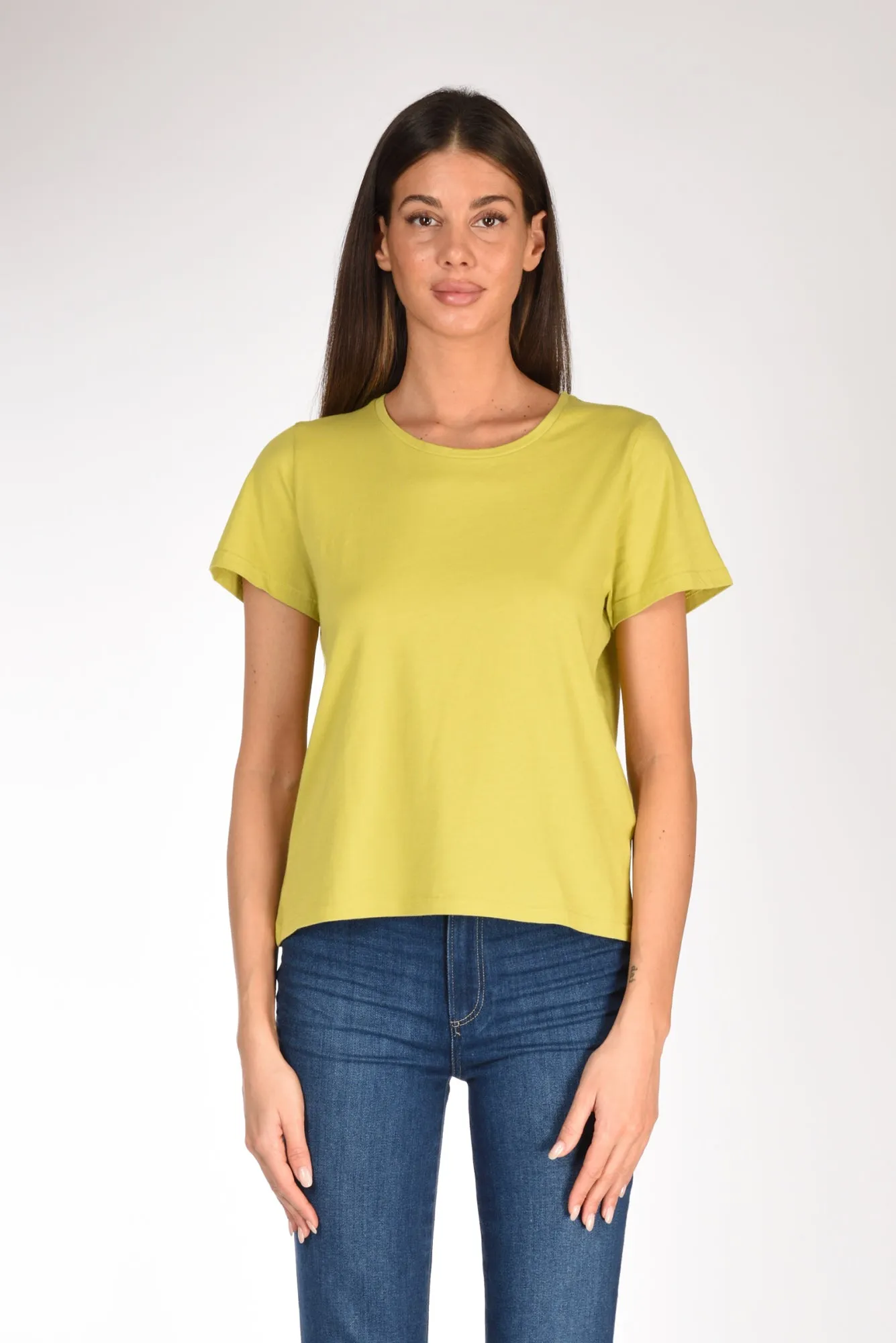 Majestic Filatures Paris Women's Short Sleeve Light Green T-Shirt