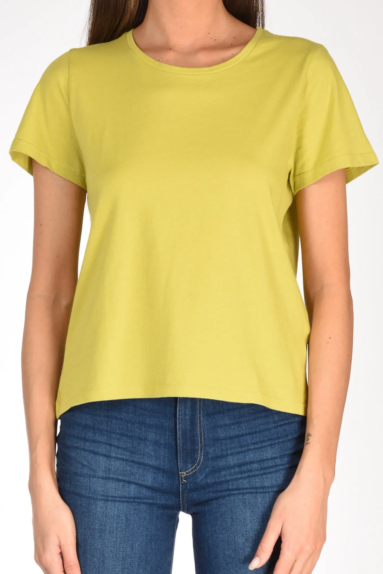 Majestic Filatures Paris Women's Short Sleeve Light Green T-Shirt