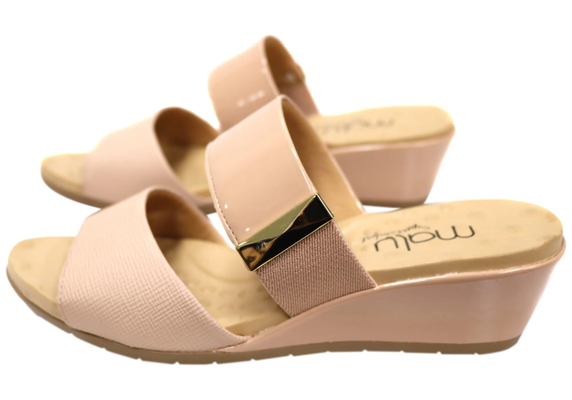 Malu Supercomfort Renay Womens Comfort Wedge Slides Made In Brazil