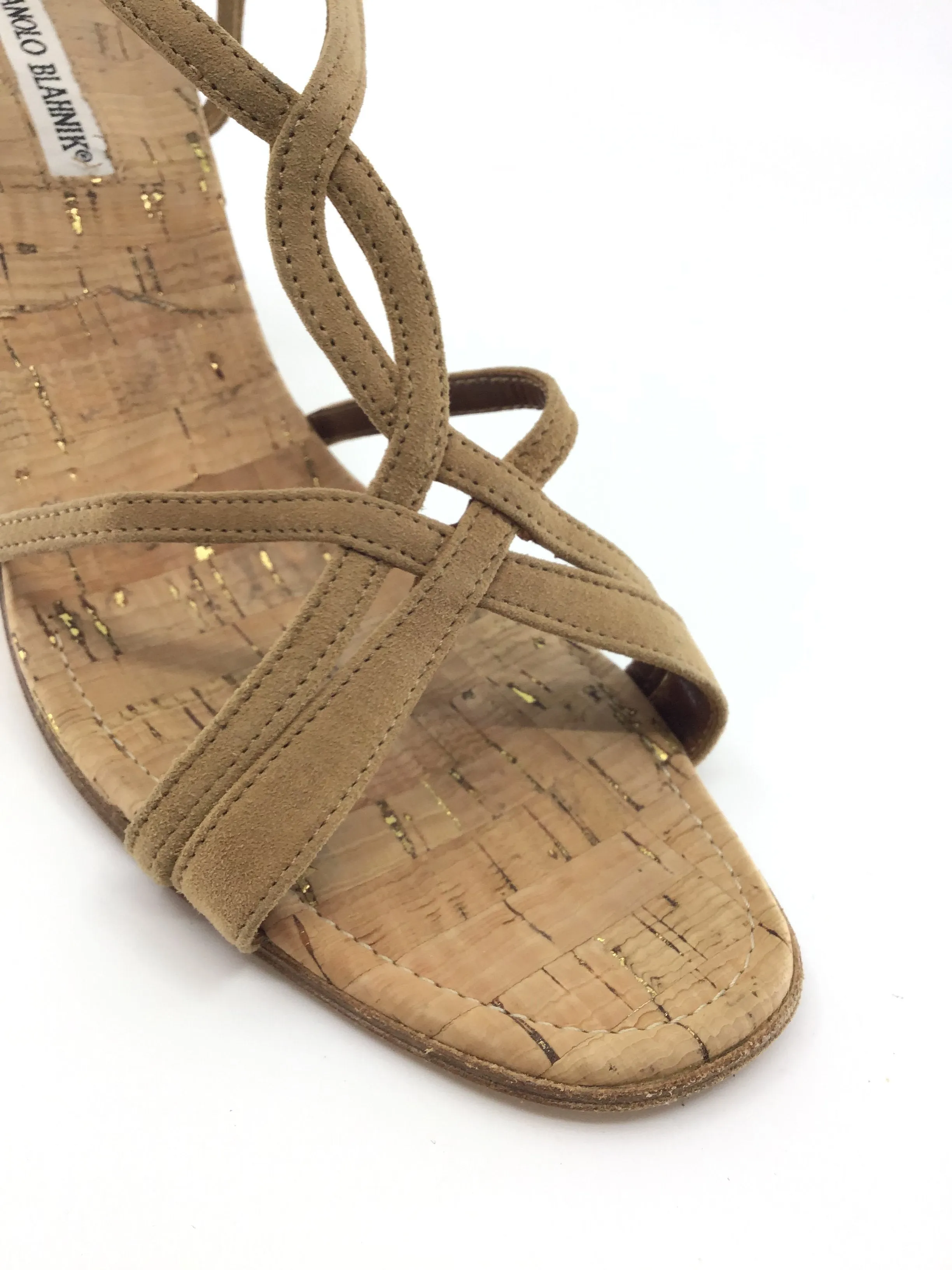 Cork Sandals by Manolo Blahnik