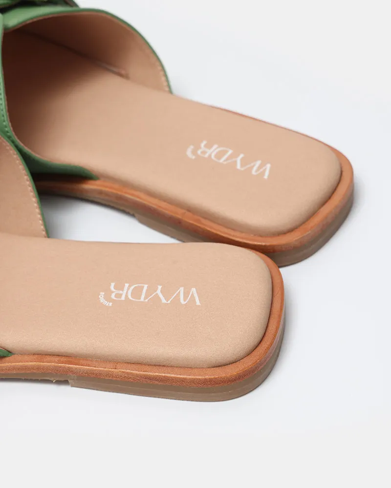 Marbella Buckle Flat Slides