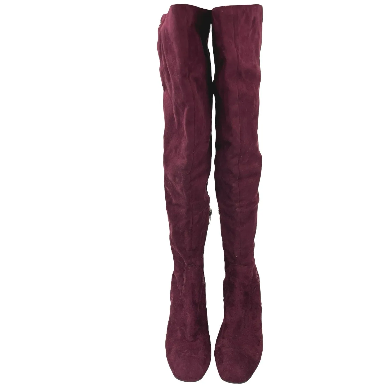 Marc Fisher Womens Burgundy Maroon Round Toe Western Knee High Tall Boots 7.5