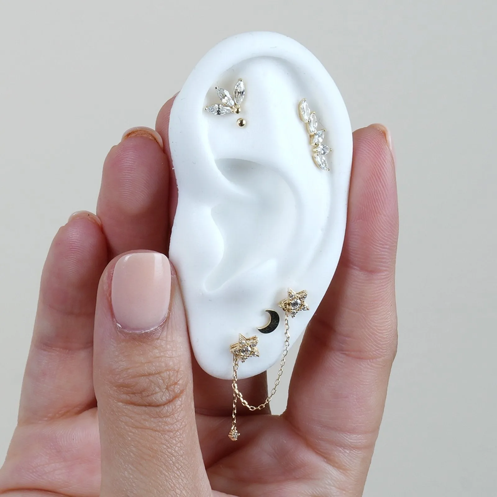 Marquise Ear Climber Earrings