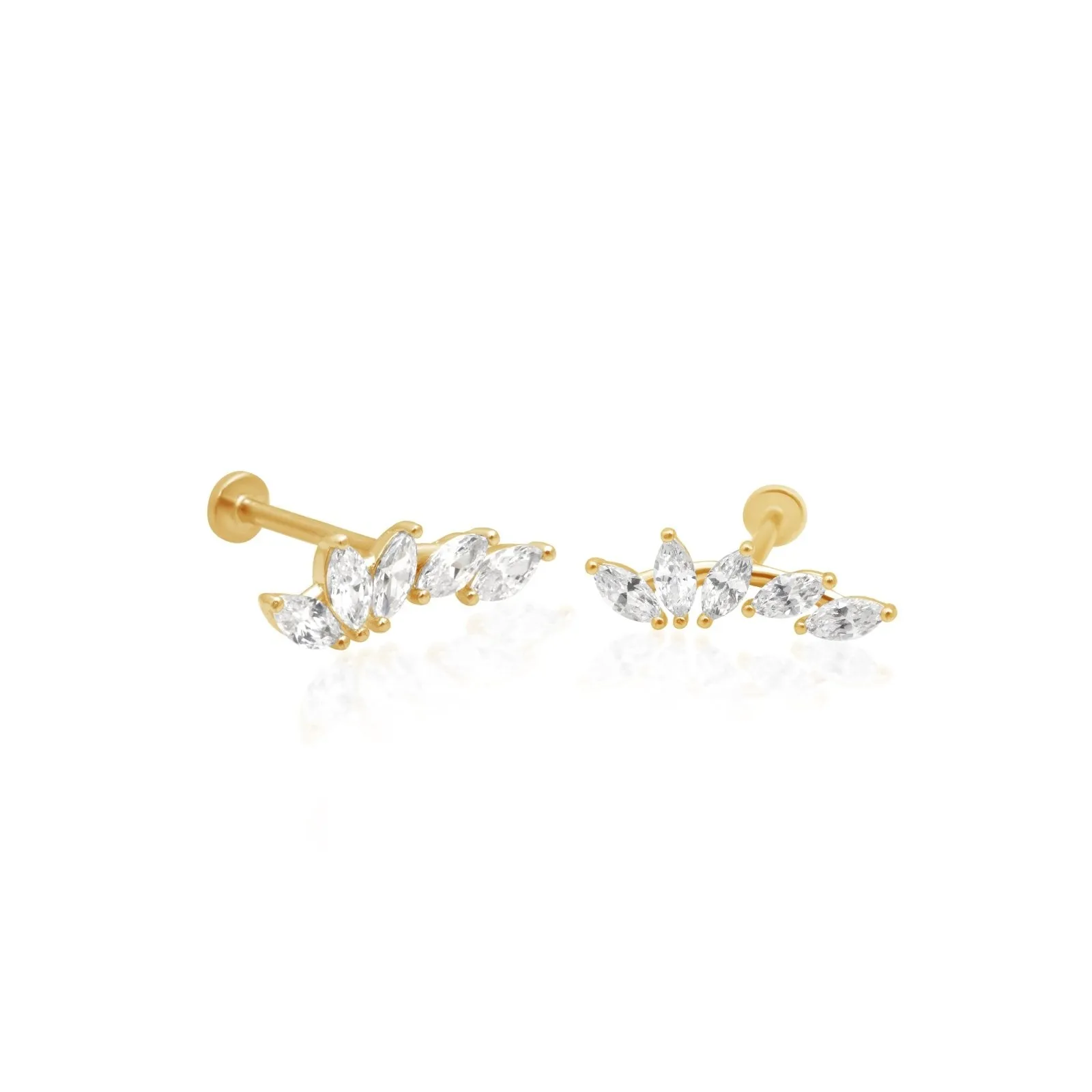 Marquise Ear Climber Earrings