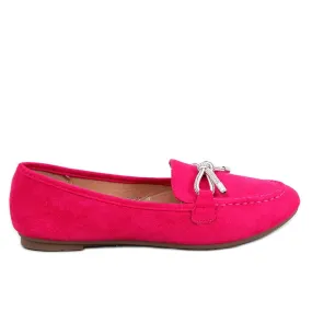 Fuchsia Suede Moccasins Pink