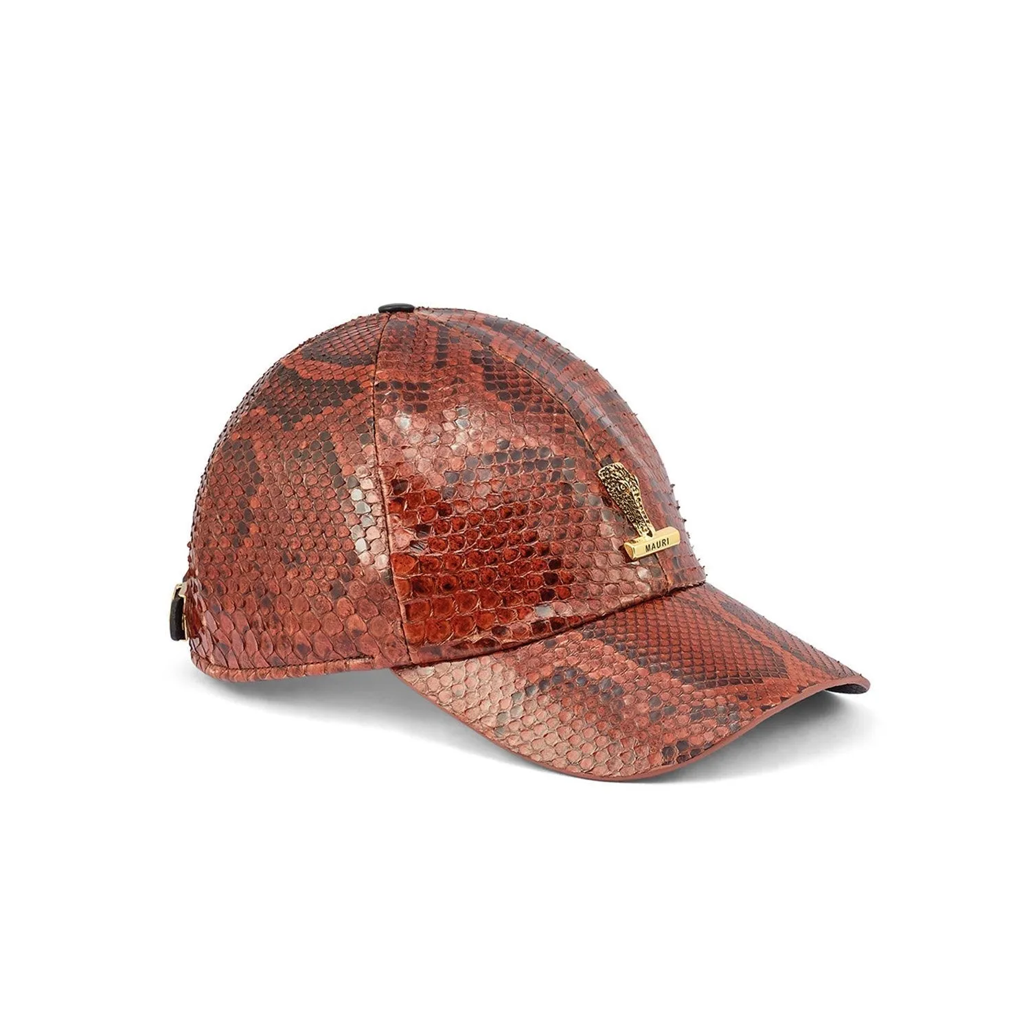 Mauri H65 Men's Black & Gold Exotic Python Hat (MAH1023)