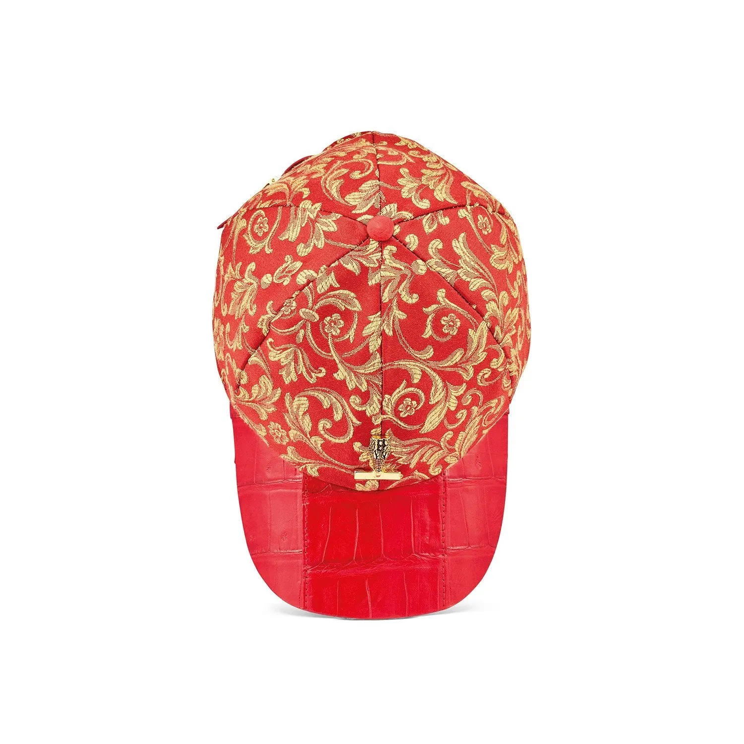 Mauri H65 Men's Red Exotic Crocodile / Gobelins Fabric Hat (MAH1020)