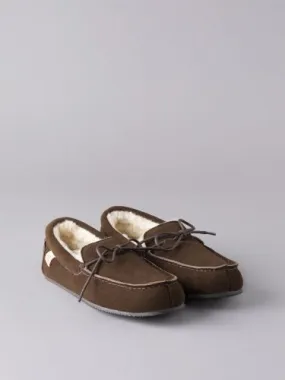 Brown Sheepskin Moccasins