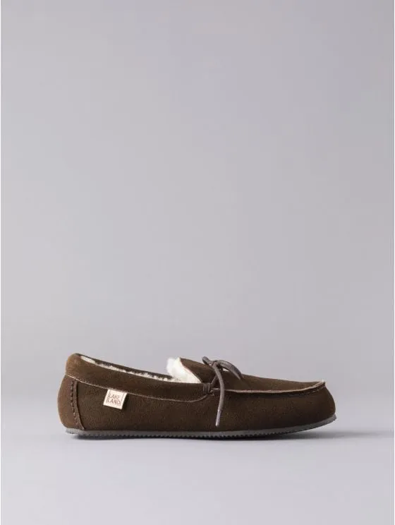 Brown Sheepskin Moccasins