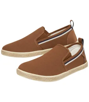 Men's Brown Espadrille-Style Moccasins