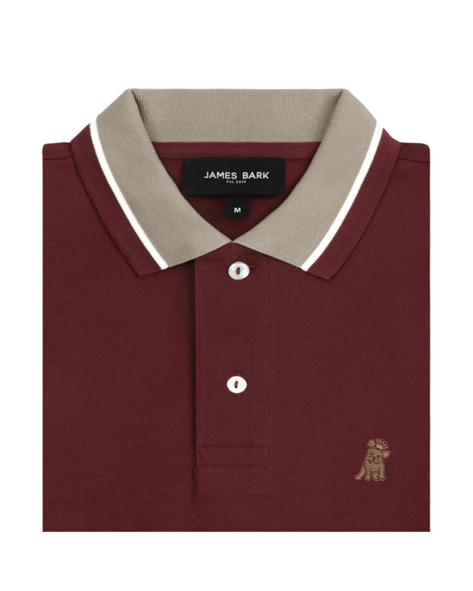 Men's Contrast Neck Lines Detail Polo Shirt - Cabaret A228