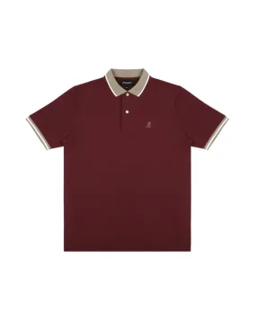 Men's Contrast Neck Lines Detail Polo Shirt - Cabaret A228