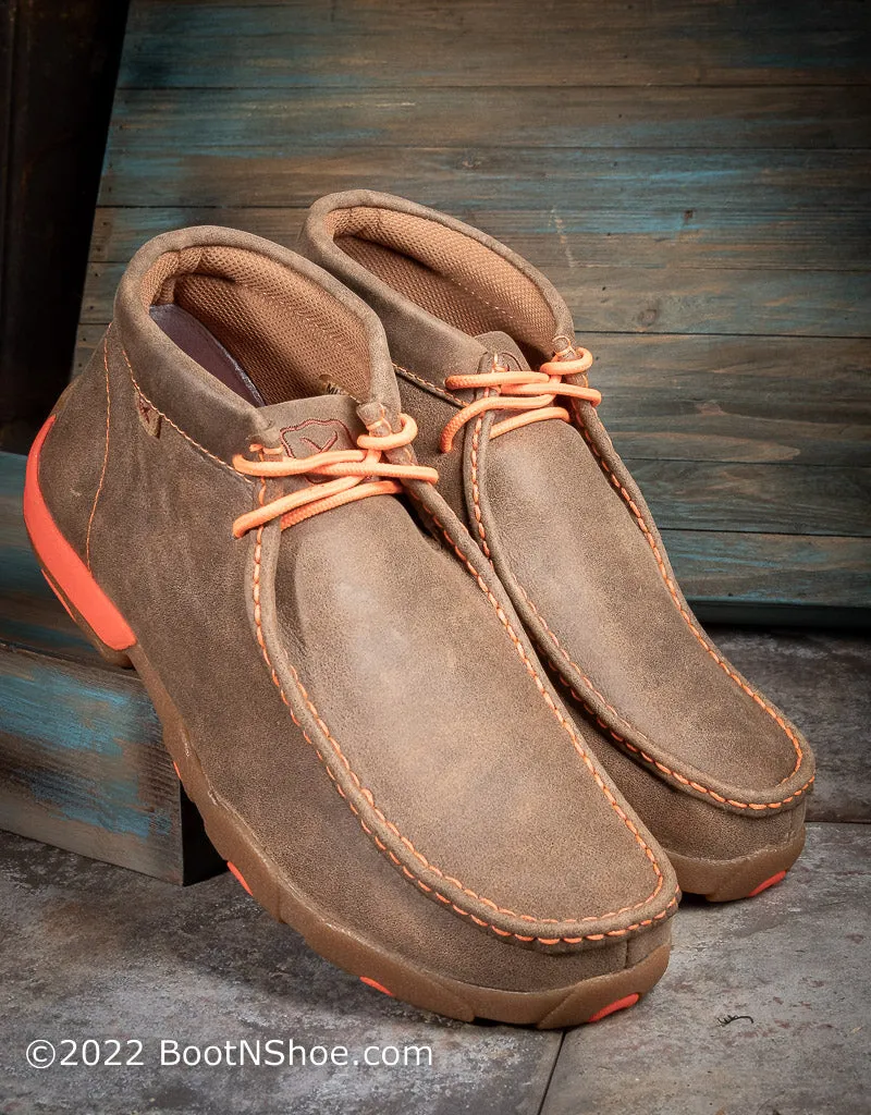 Men's Orange Driving Moccasins MDM0019