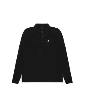 Men's Long Sleeve Polo Shirt - Black A11