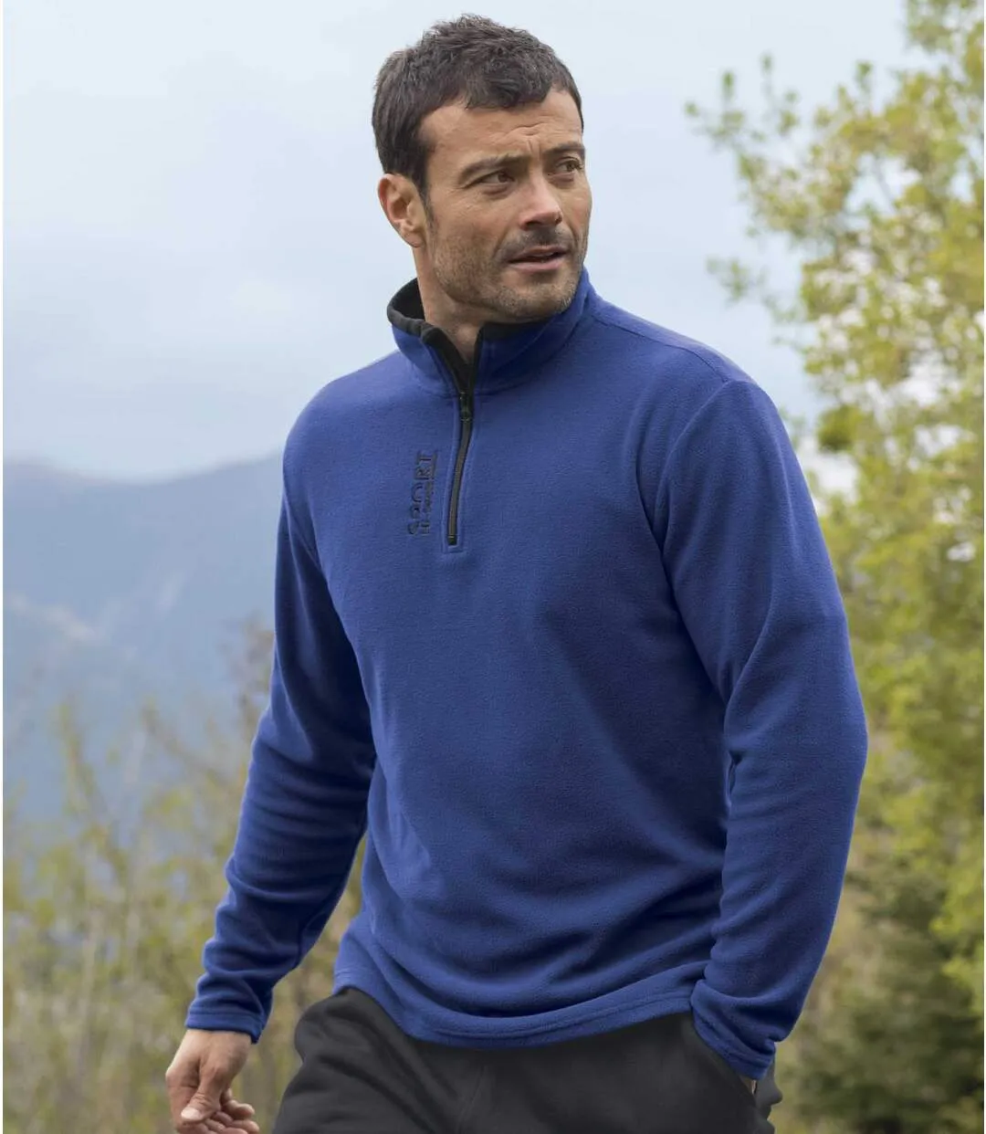 Men's Microfleece Jumpers Blue Black 2-Pack