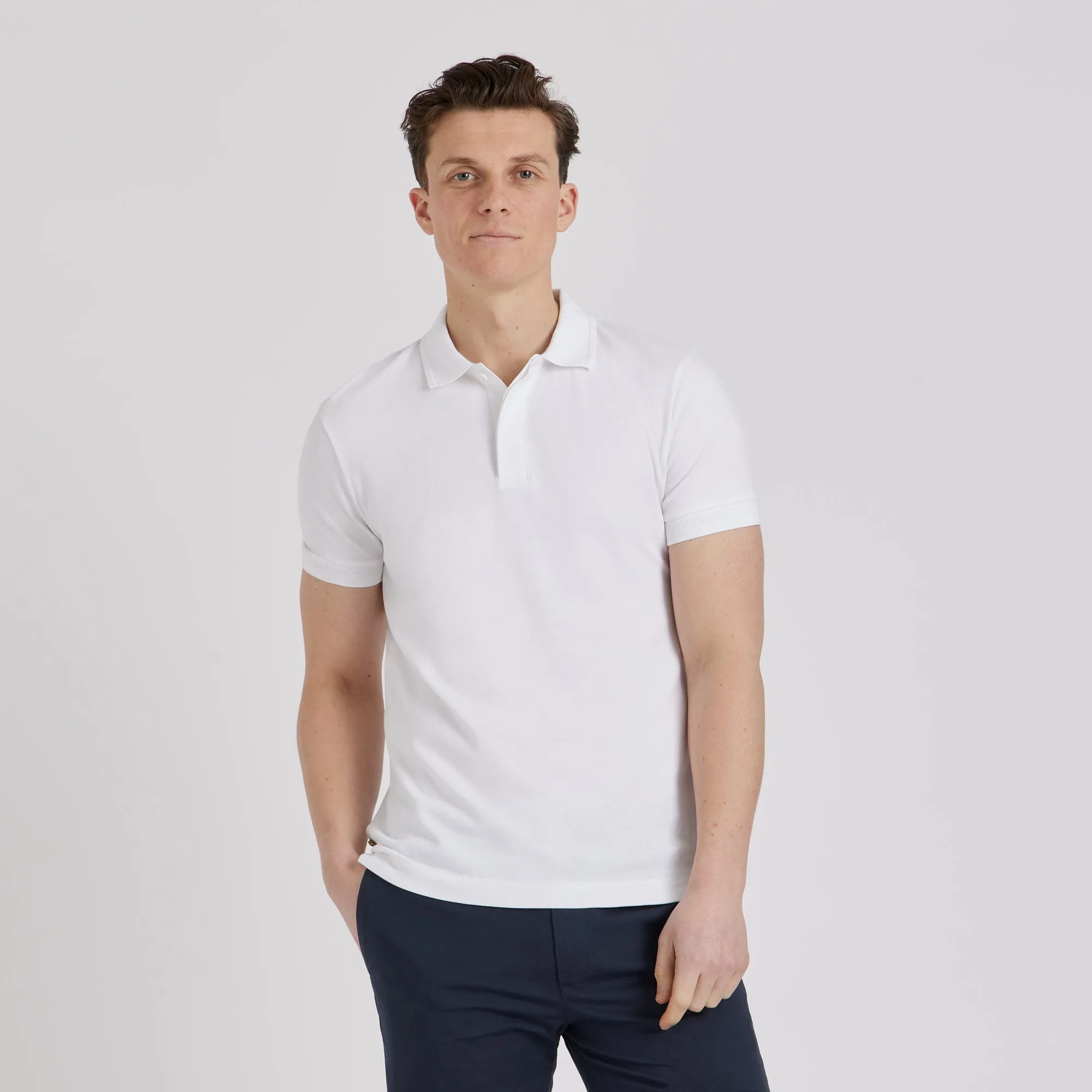 Men's Piqué Polo Shirt White