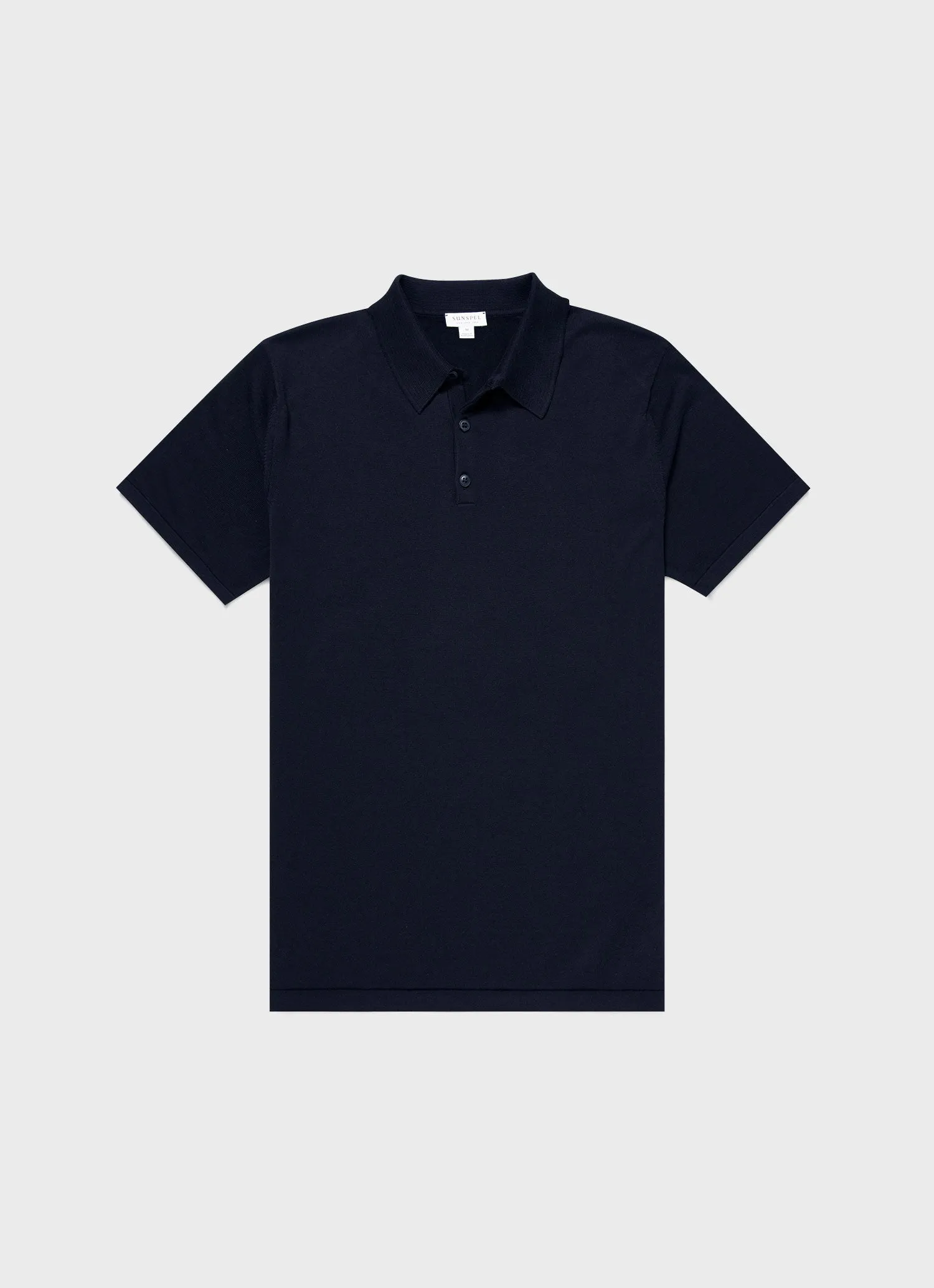 Light Navy Men's Sea Island Cotton Polo Shirt