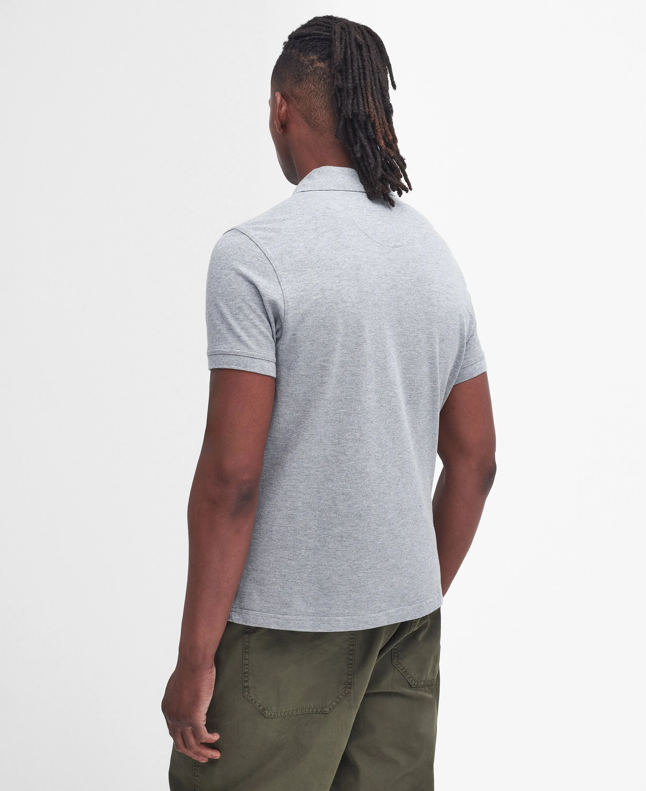 Men's Sports Polo Grey Marl