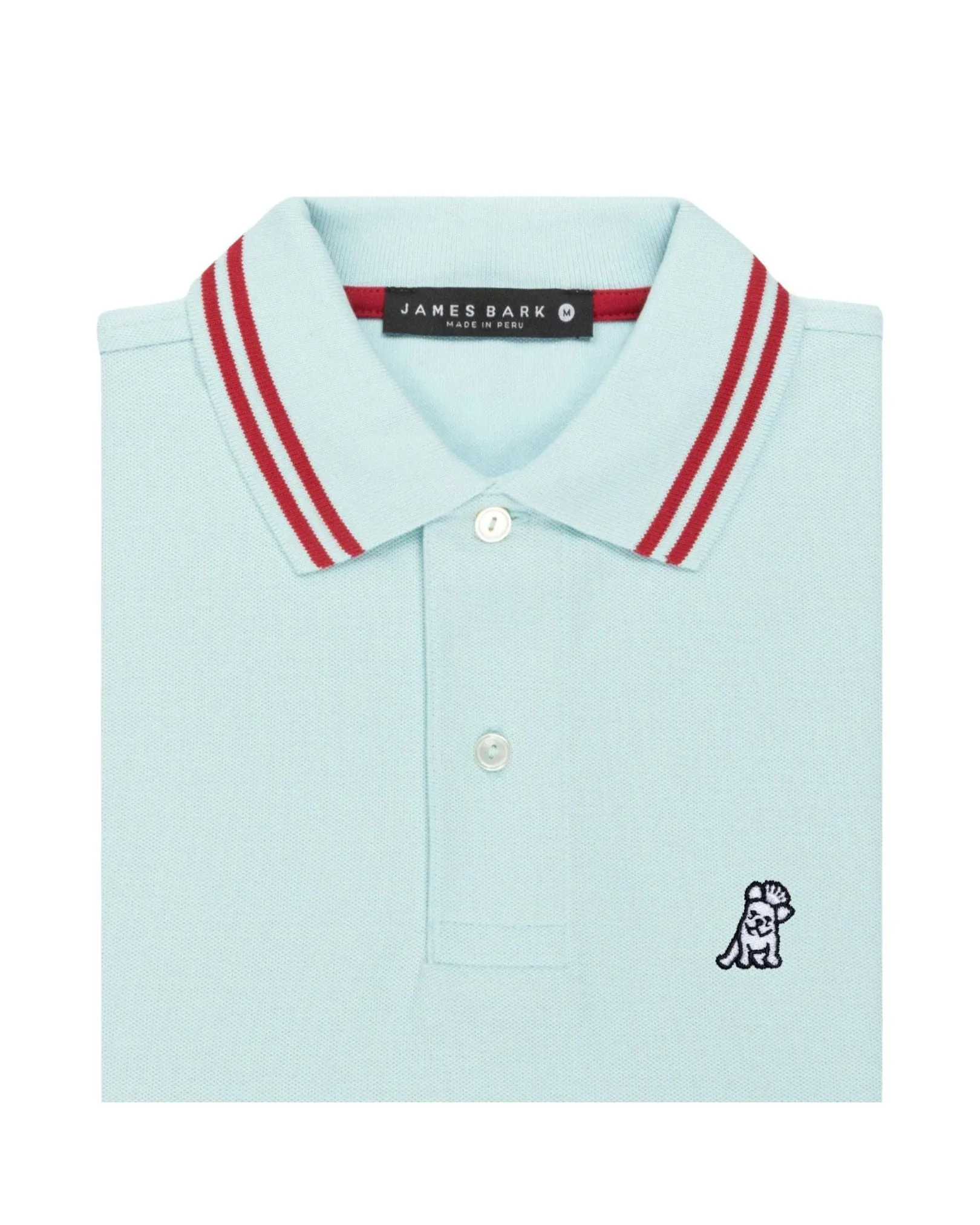 Men's Stripe Collar Polo Shirt - Blue Glow A50