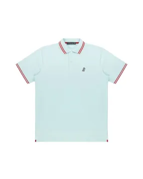 Men's Stripe Collar Polo Shirt - Blue Glow A50