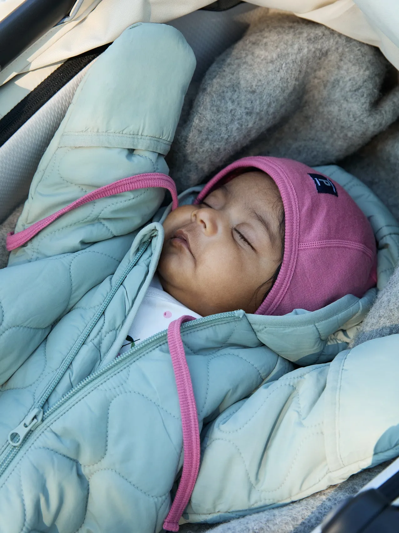 Merino Wool Baby Helmet Hat