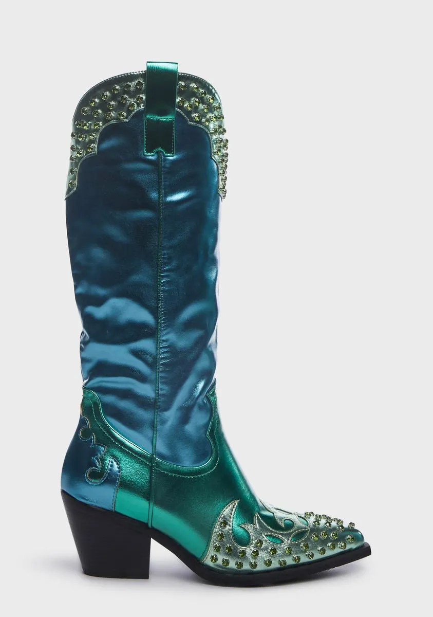 Metallic Cowboy Boots