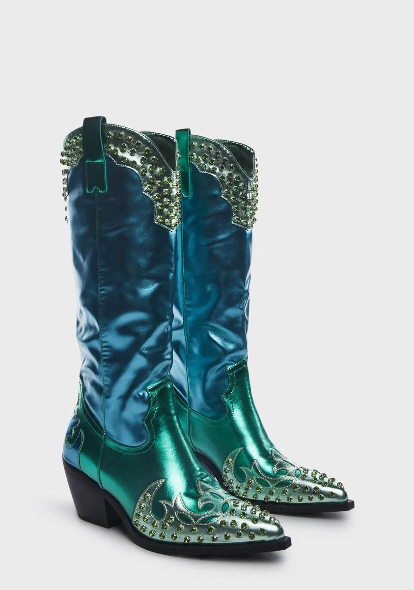 Metallic Cowboy Boots