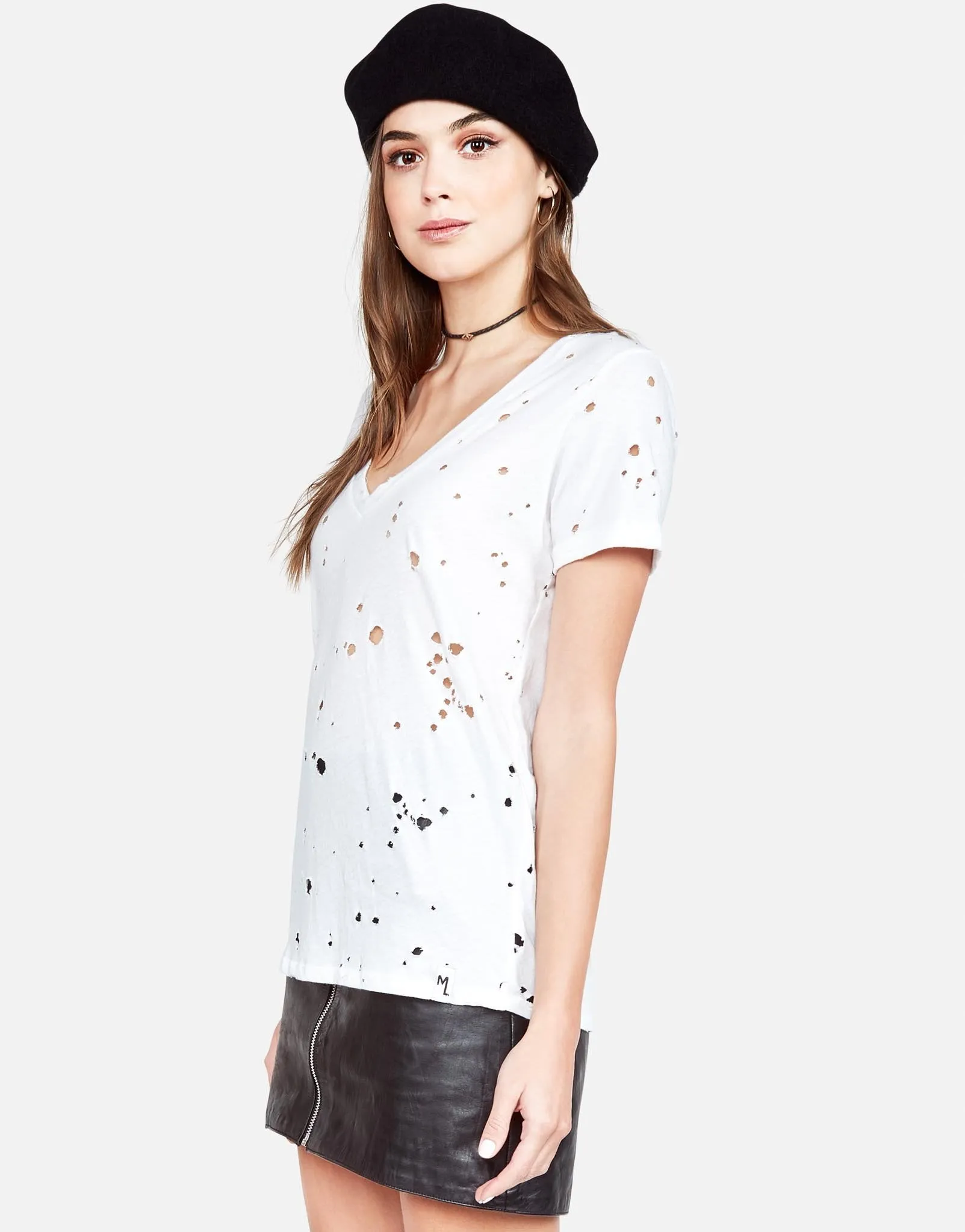 Michael Lauren Ollie Vintage Distressed Tee-Shirt