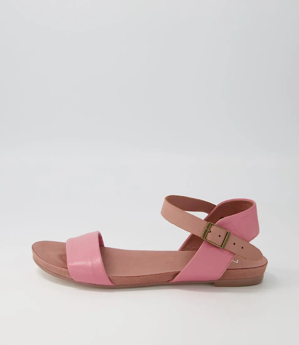 MIDAS Jimbara Pink Mushroom Leather Sandals