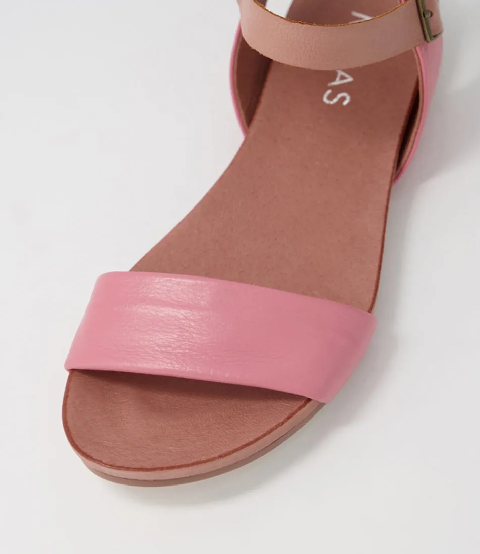 MIDAS Jimbara Pink Mushroom Leather Sandals